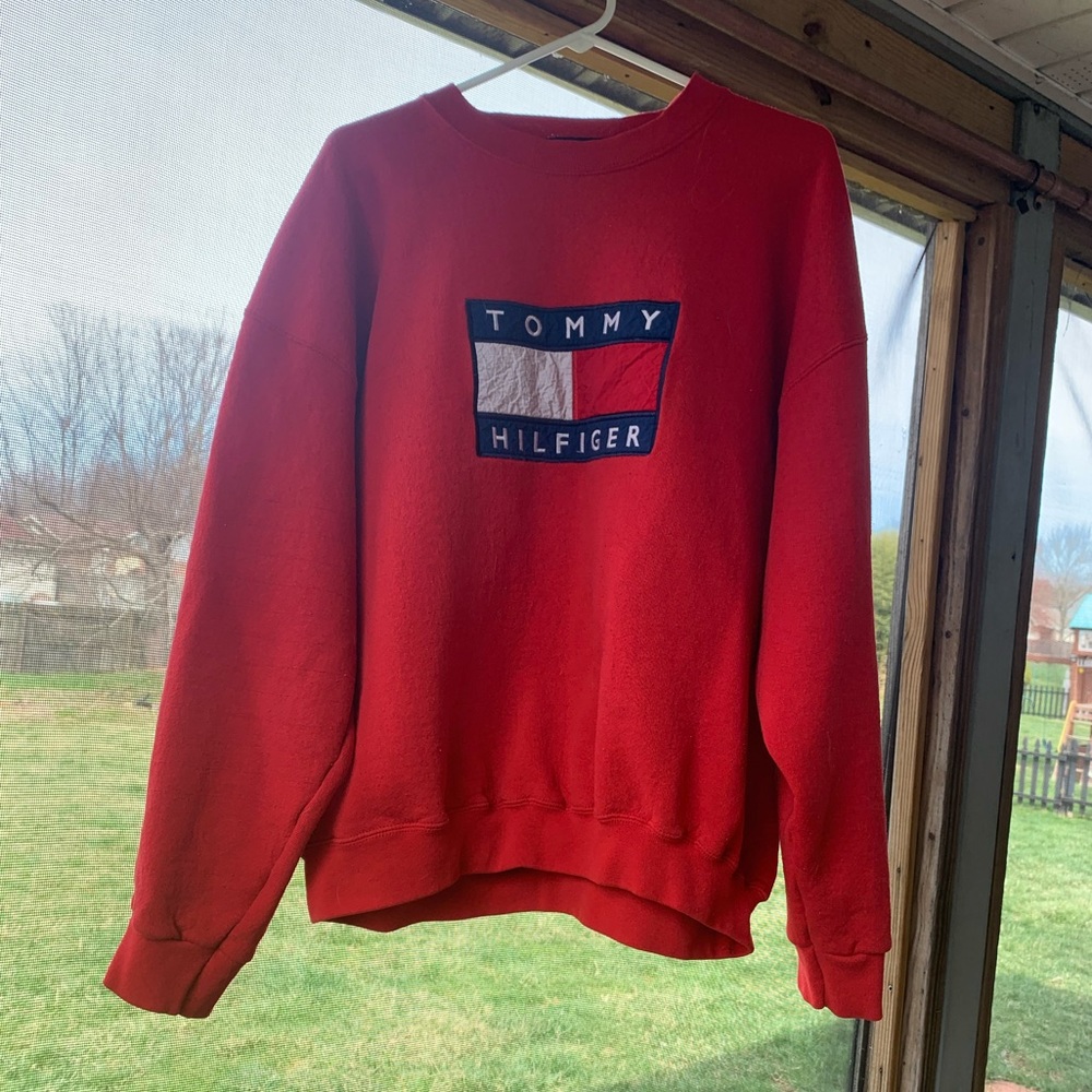 Vintage Men’s BL Tommy Hilfiger Big Logo Crewneck Sweatshirt XL.